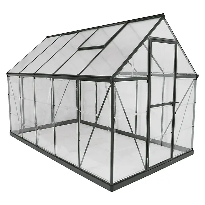 Palram – Canopia Staklenik Hybrid - 185 x 306 x 208 cm, 0,7 mm, Polikarbonat, Antracit