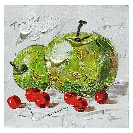 Cuadro pintado a mano Dipinto Apples