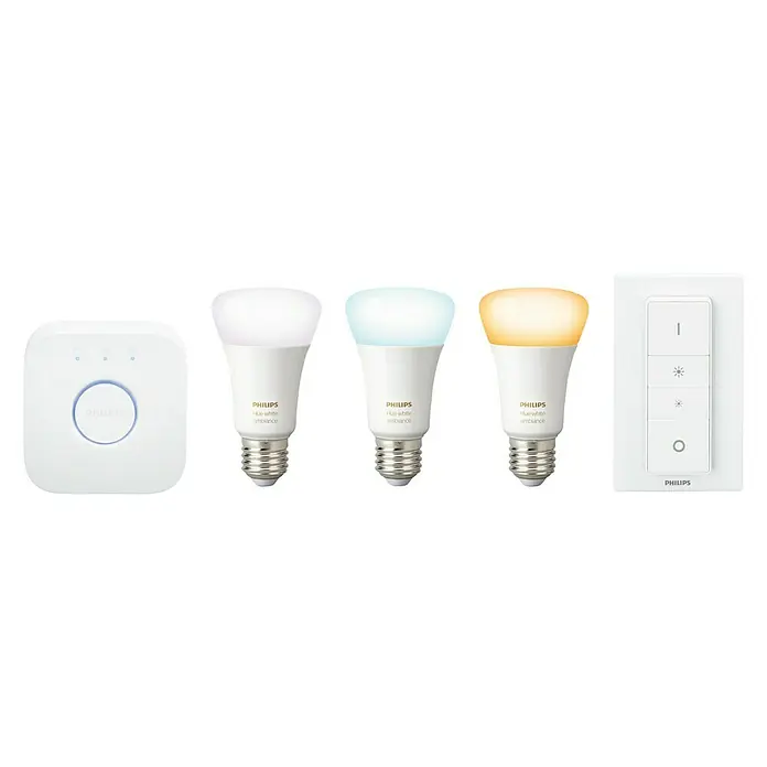 Philips Hue Pack bombillas LED Pack de 3 - 9,5 W, E27, Temperatura de color ajustable, Intensidad regulable