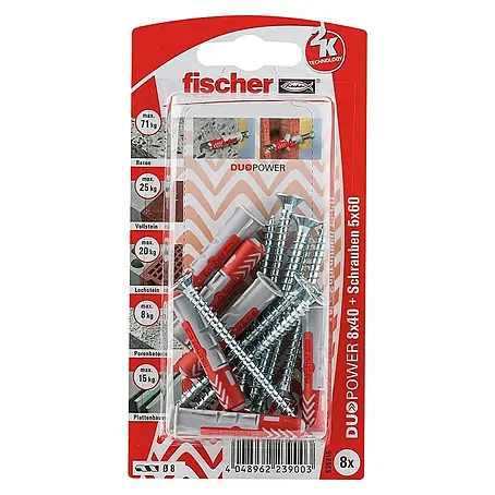 Fischer Duopower Dübel- & Schraubenbox 8 x 40 S