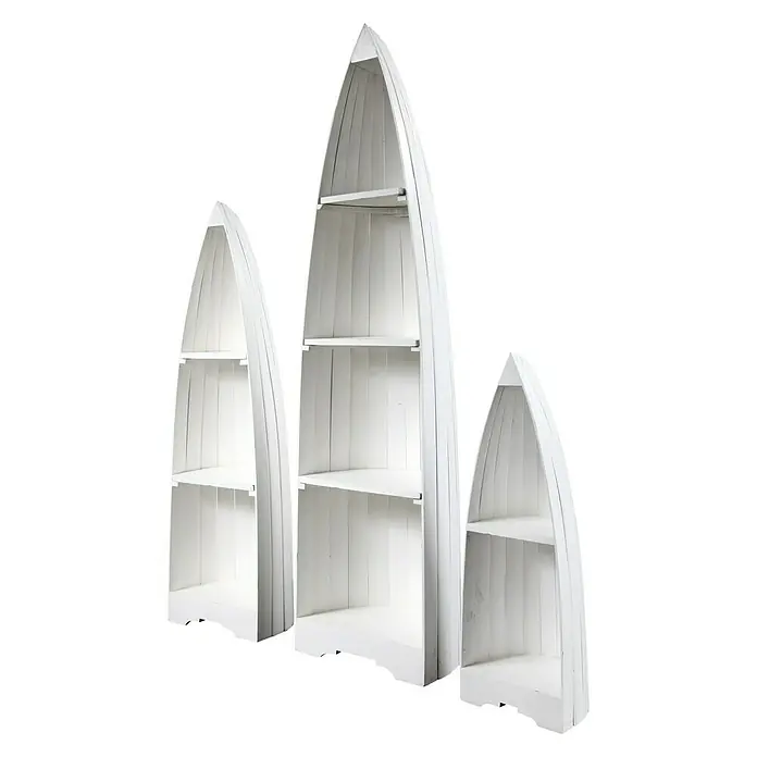 BHP Regal Mahagoni - L x B x H: 31 x 38,5 x 100 cm, Weiß - Stimmungsaufnahme