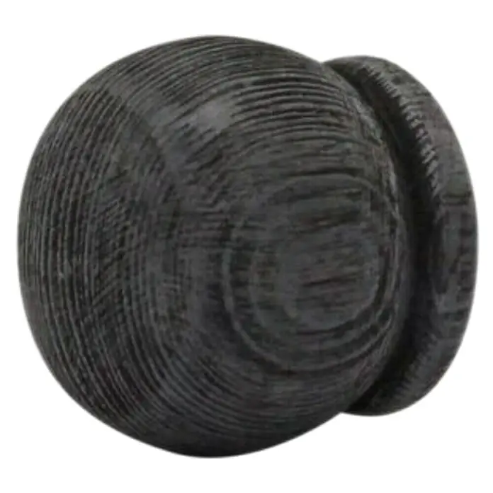 Expo Ambiente Krajnji element Rill-Ball - Sive boje, Prikladno za: Šipke za zavjese Ø 28 mm - Pogled s lijeve strane