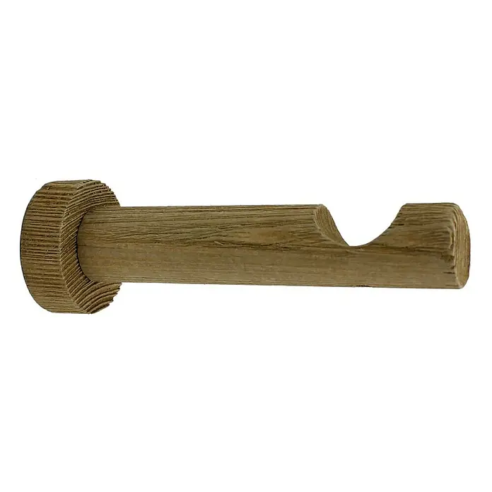 Expo Ambiente Nosač Domo - Hrast, Prikladno za: Šipke za zavjese Ø 28 mm, Duljina: 12 cm - Pogled sprijeda
