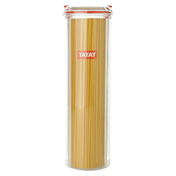 Tatay Bote con cierre de seguridad 2,5L - L x An x Al: 9 x 15,5 x 29 cm, Transparente