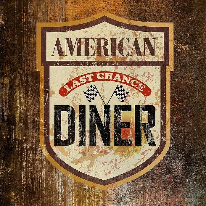 Protector de pared de cocina Comida americana - 60 x 65 cm, Espesor: 6 mm, Panel de vidrio de seguridad