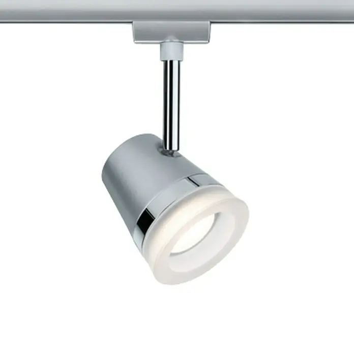 Paulmann URail Deckenstrahler Cone - GU10, Chrom, Chrom matt - Vorderansicht