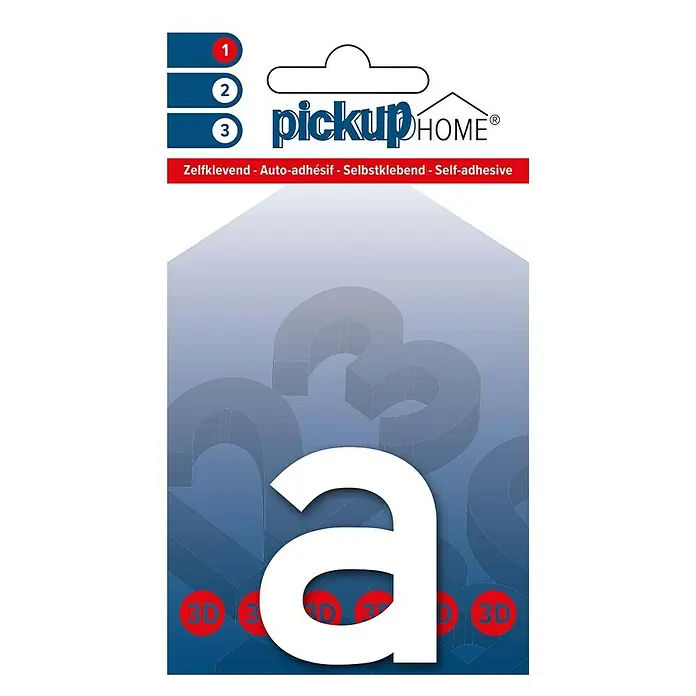 Pickup 3D Home Kućni broj Rio - Visina: 6 cm, Motiv: a, Bijele boje, Plastika, Samoljepljivo