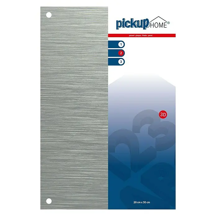 Pickup 3D Home Pločica s oznakom - D x Š: 20 x 30 cm, Aluminijske boje