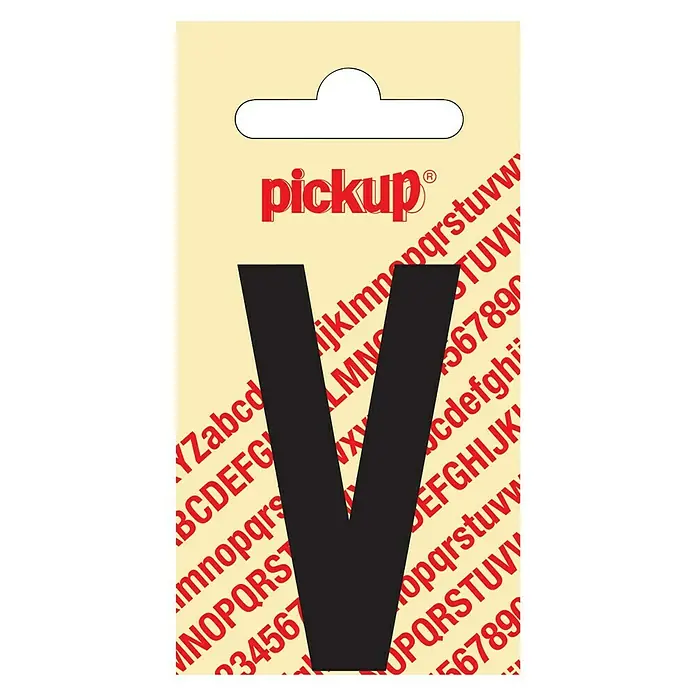 Pickup Naljepnica - Motiv: V, Crne boje, Visina: 60 mm
