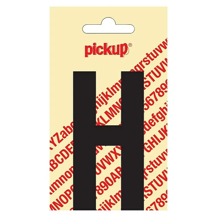 Pickup Naljepnica - Motiv: H, Crne boje, Visina: 90 mm