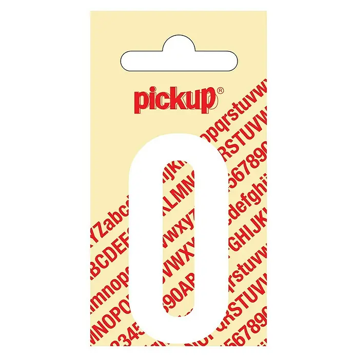 Pickup Naljepnica - Motiv: 0, Bijele boje, Visina: 60 mm