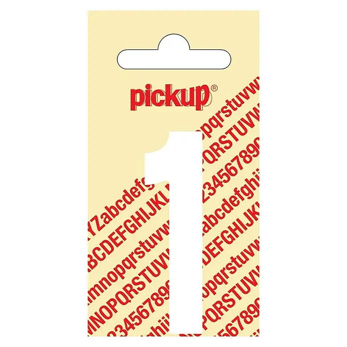 Pickup Naljepnica - Motiv: 1, Bijele boje, Visina: 60 mm