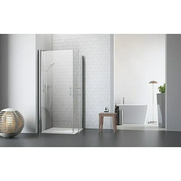 Camargue Vario Vrata tuš kabine S3 - 90 x 195 cm, Premazano, Debljina: 6 mm, Srebrne boje - Živopisni prikaz