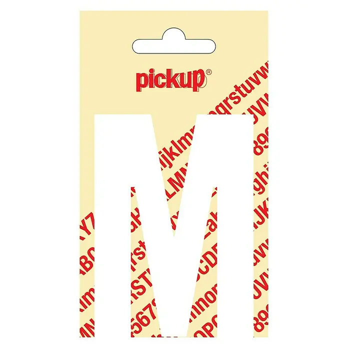 Pickup Naljepnica - Motiv: M, Bijele boje, Visina: 90 mm