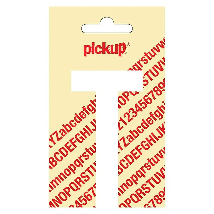 Pickup Naljepnica - Motiv: T, Bijele boje, Visina: 90 mm