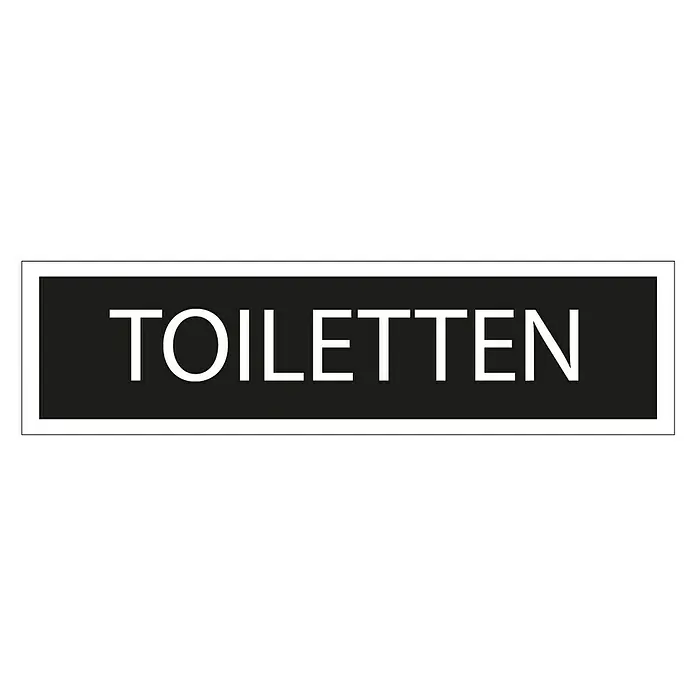 Pickup Aufkleber - Motiv: Toiletten, Schwarz/Weiß, L x B: 165 x 44 mm