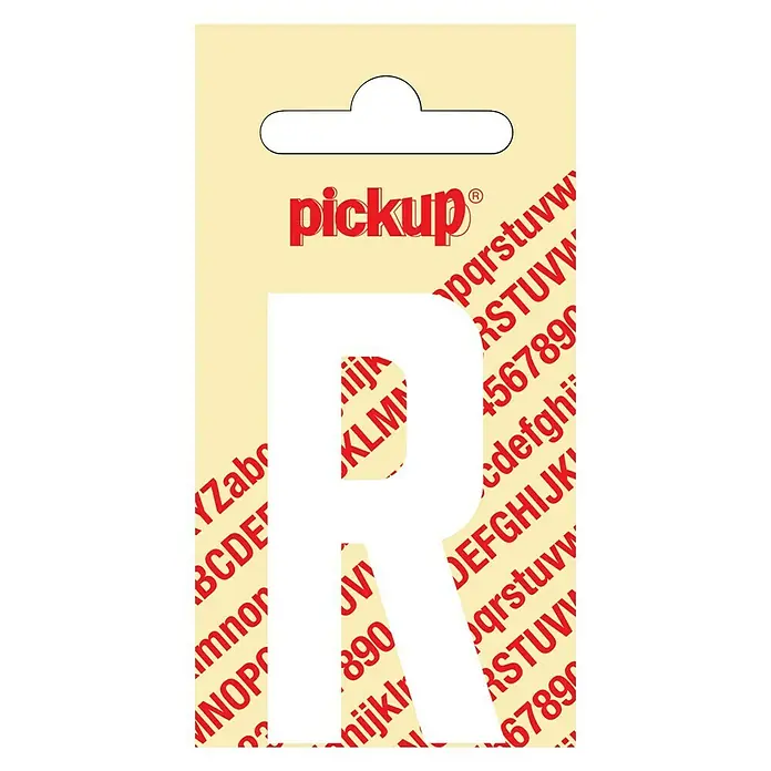 Pickup Naljepnica - Motiv: R, Bijele boje, Visina: 60 mm
