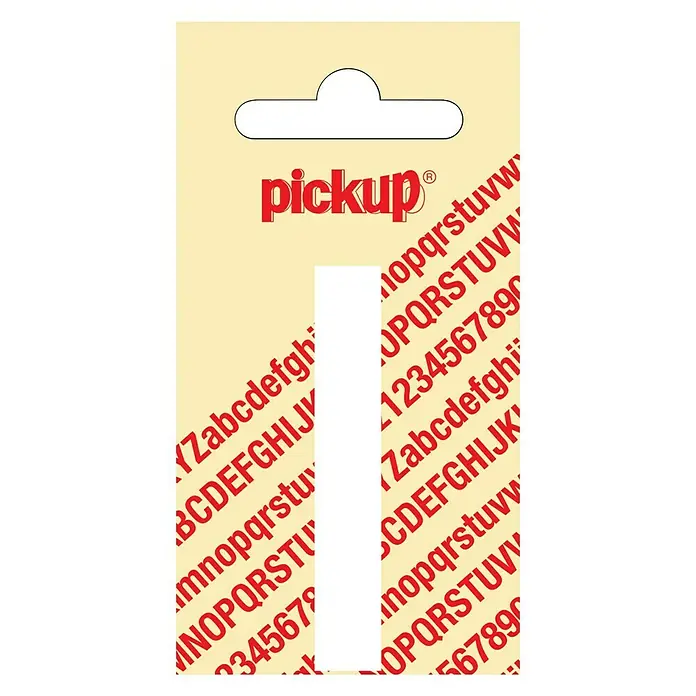 Pickup Naljepnica - Motiv: I, Bijele boje, Visina: 60 mm