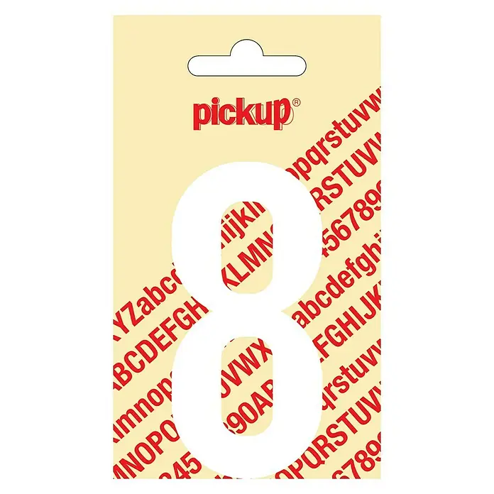 Pickup Naljepnica - Motiv: 8, Bijele boje, Visina: 90 mm