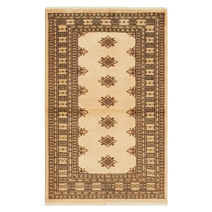 Alfombra Pakistan Lahore - Beige/Marrón, 180 x 125 cm, Lana