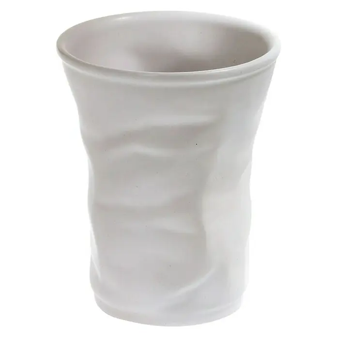 Spirella Crack Vaso de encimera - Gres porcelánico, Blanco