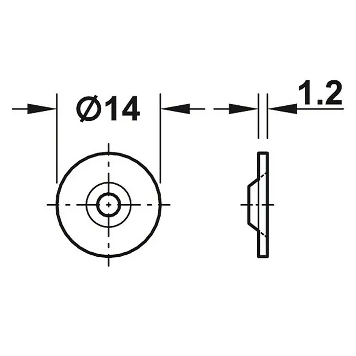 Häfele Magneetsluiting - Hechtsterkte: 3,5 kg, Ø x l: 13,6 x 17,5 mm, Bruin - Vooraanzicht