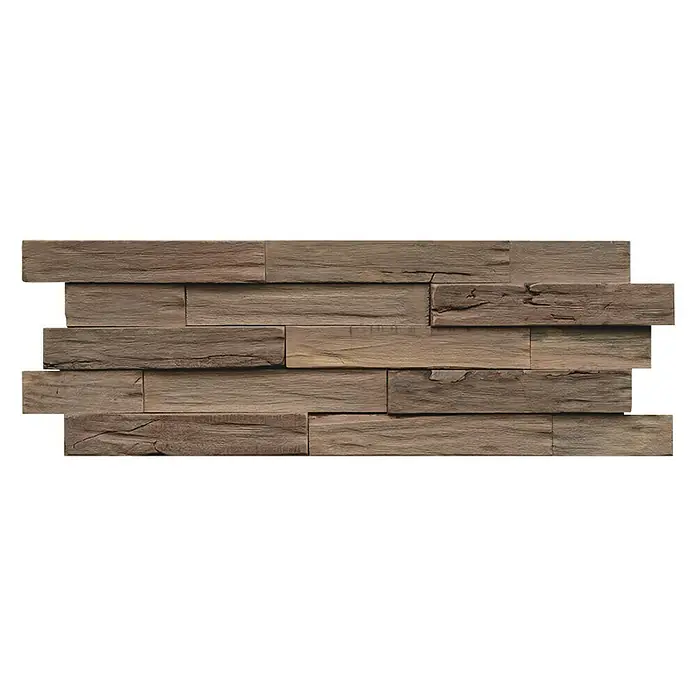 Indo Houten paneel Indo 3D Wall Driftwood Mindanao - Hevea, 560 x 200 x 10 mm, 9 panelen - Vooraanzicht