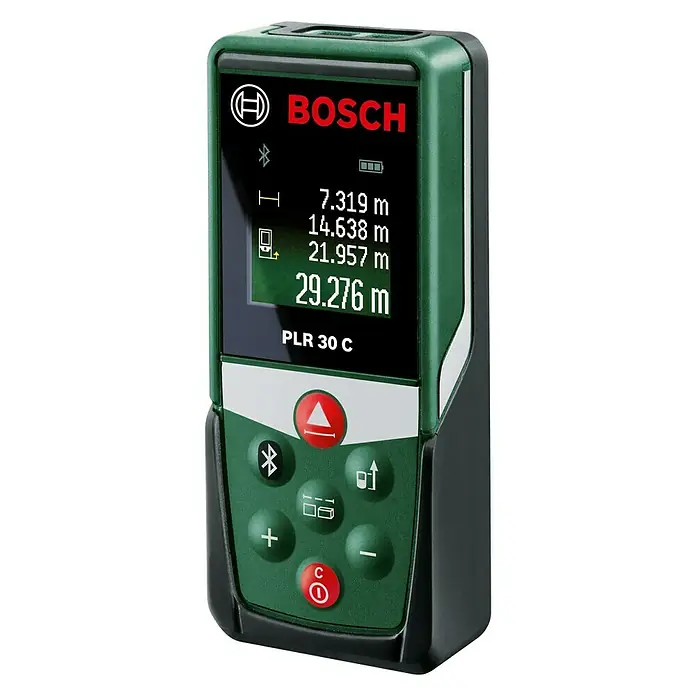Bosch Laserentfernungsmesser PLR 30 C - Messbereich: 0,05 - 30 m - Linke Seitenansicht