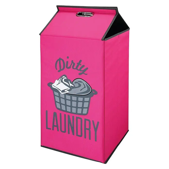 Cesta de ropa Dirty laundry - 32 x 32 x 80 cm, Rosa