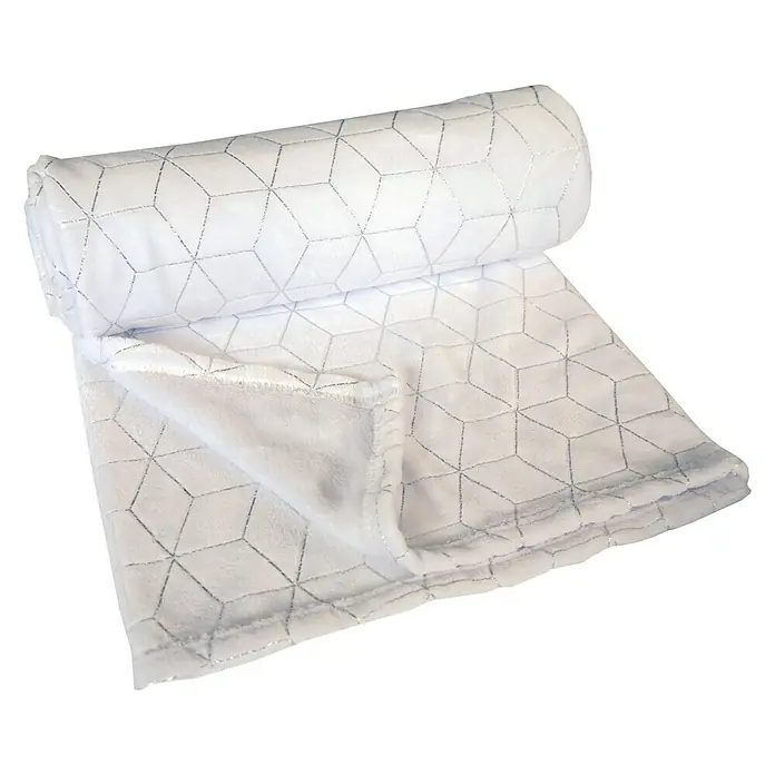 Plaid Trio - 130 x 170 cm, Crudo/Plata, Rectangular