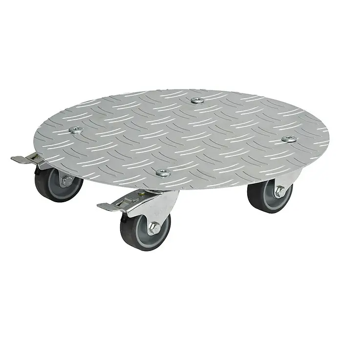 Gardol Soporte con ruedas para plantas Arktis - 30 cm, Cromo, Carga máx.: 150 kg - Vista descendente