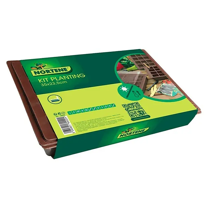 Nortene Kit de cultivo Planting - 4 pzs., L x An: 35 x 23,5 cm, Marrón