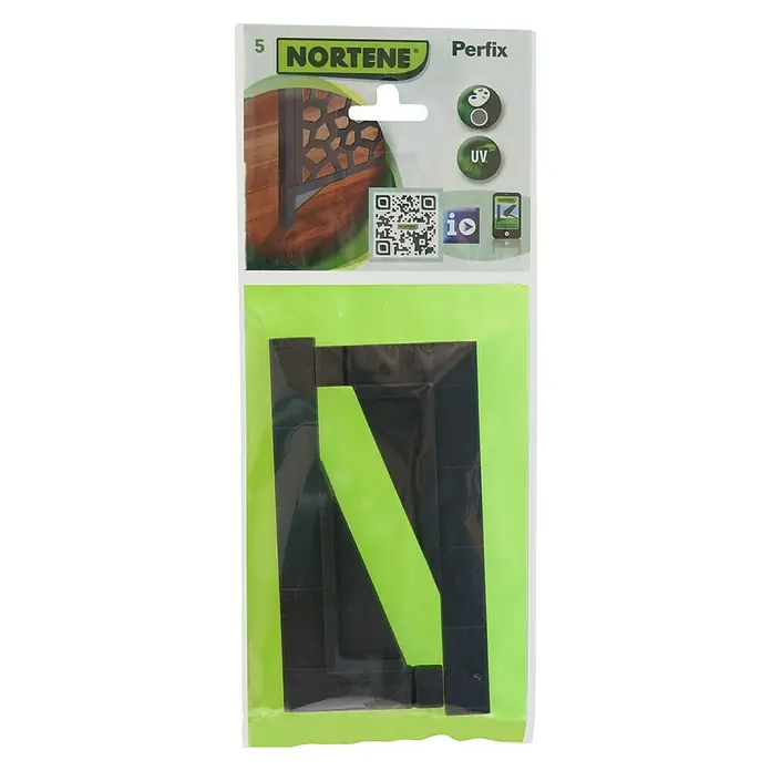 Nortene Fijación Perfix marrón - 2 uds., Plástico, Marrón