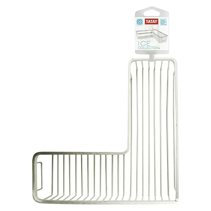 Tatay Cesta de baño angular Ice - 30 x 30 x 8,5 cm, Plateado
