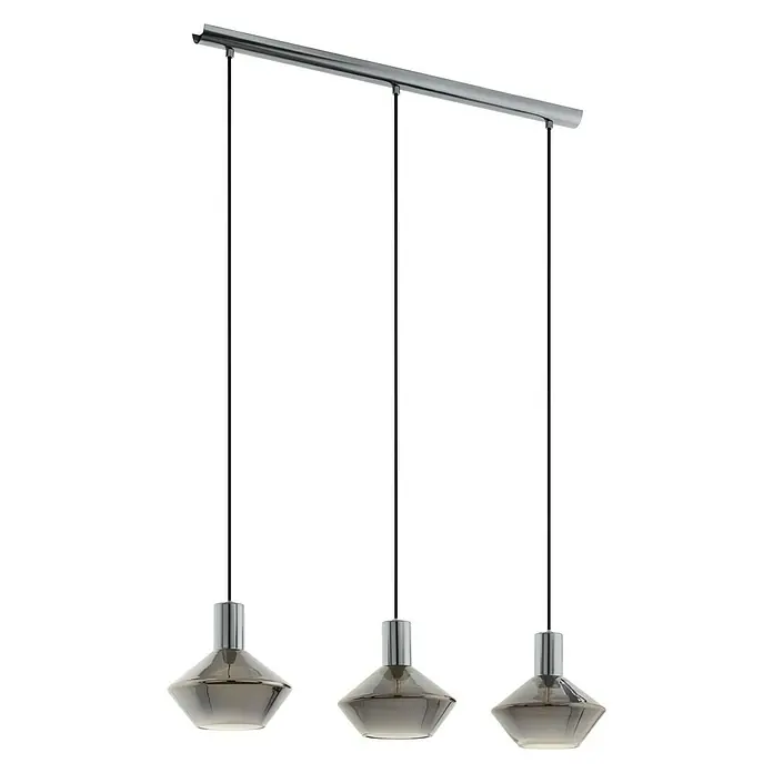 Eglo Pendelleuchte Ponzano - L x B x H: 80 x 20 x 110 cm, Anzahl Leuchtmittel: 3 Stk. - Vorderansicht