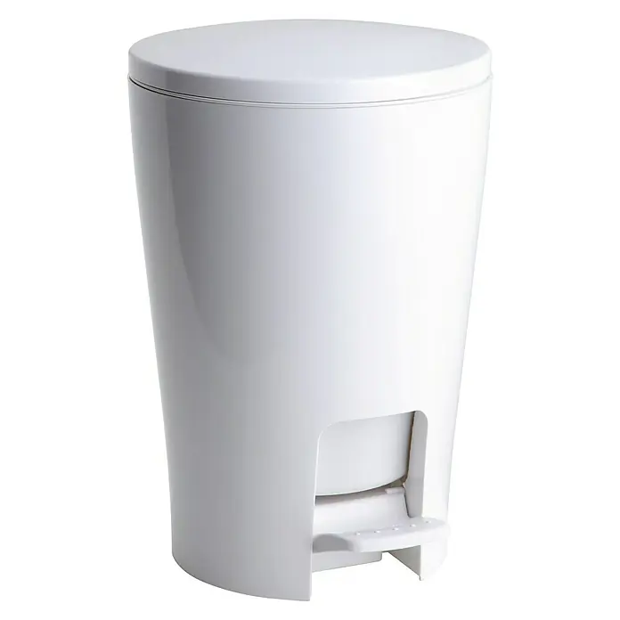 Tatay Cubo con pedal Diabolo - 5 l, Blanco, Redonda, Plástico
