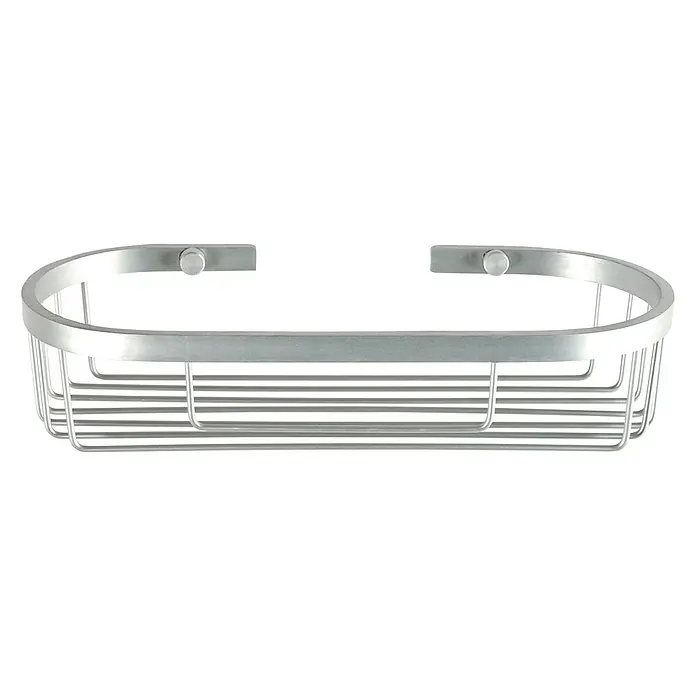 Tatay Cesta de baño oval Ice - 12 x 29 x 6,5 cm, Plateado