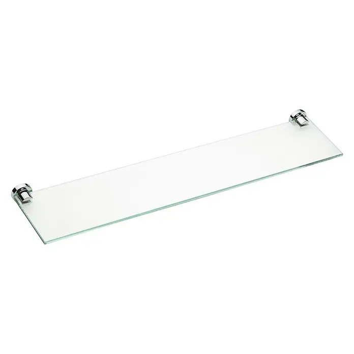 Tatay Design Estante para baño - Ancho: 50 cm, Vidrio, Transparente, Cromo