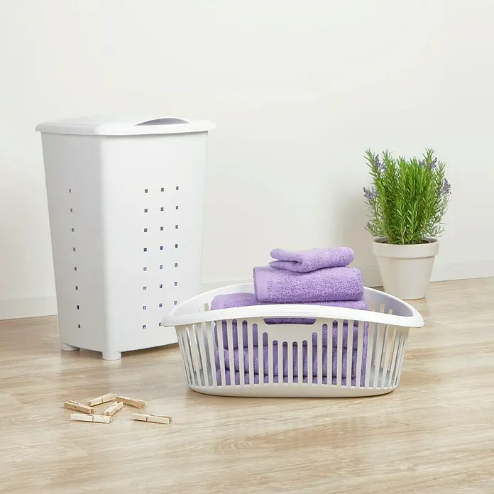 Tatay Cubo para la ropa Millenium - 60 l, Blanco, Plástico