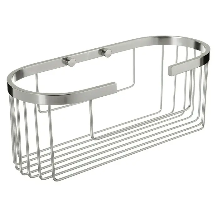 Tatay Aluminium Cesta de baño oval - 12 x 30 x 11,5 cm, Plateado