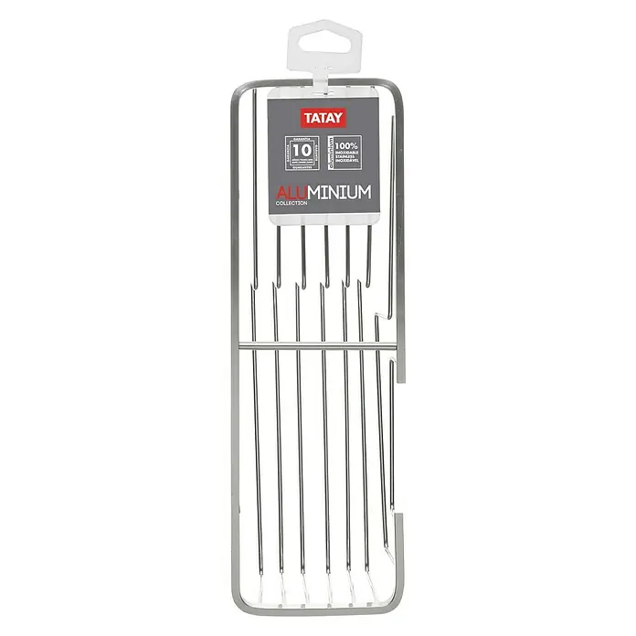 Tatay Aluminium Cesta de baño rectangular - 12 x 37 x 11,5 cm, Plateado