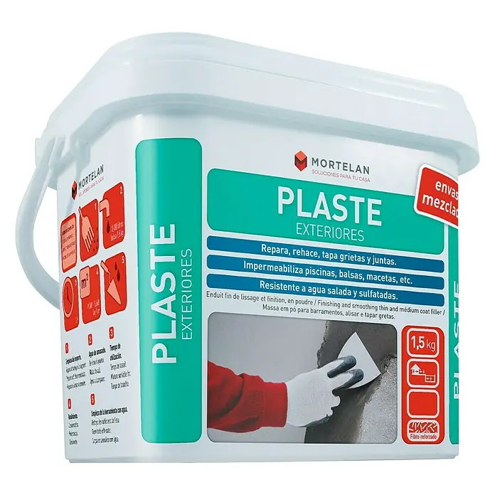 Gecol Masilla Plaste exteriores Mortelan - 1,5 kg