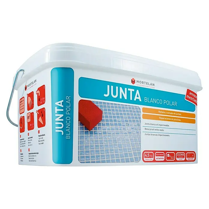 Gecol Mortero para juntas blanco polar Mortelan - Blanco, 4,5 kg