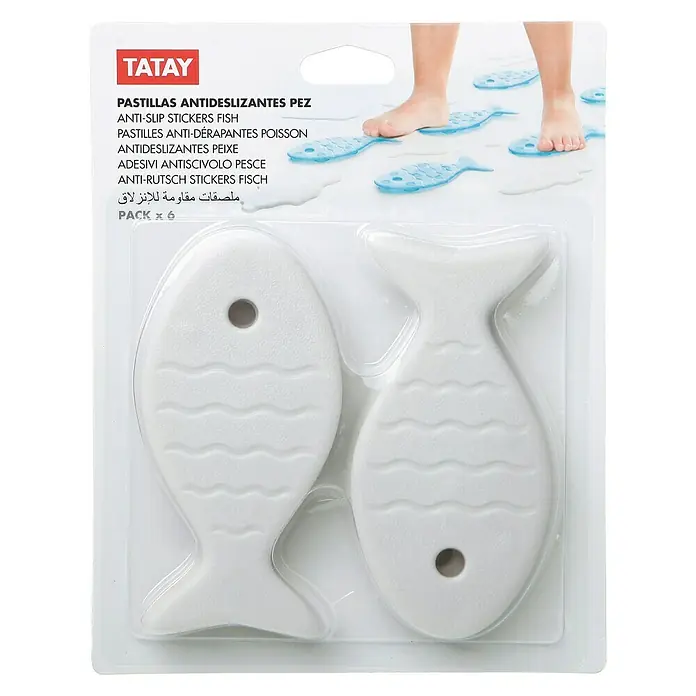 Tatay Alfombra antideslizante Pez - 7 x 15 cm, Pergamon