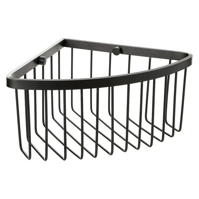 Tatay Aluminium Cesta de baño angular - 20 x 20 x 11,5 cm, Negro