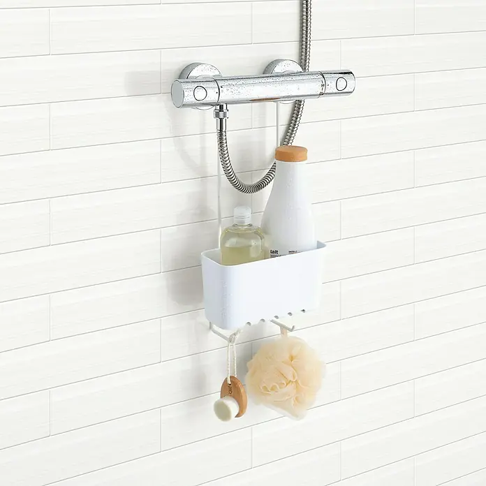 Tatay Standard Cesta de baño - 11 x 20,5 x 41,5 cm, Blanco