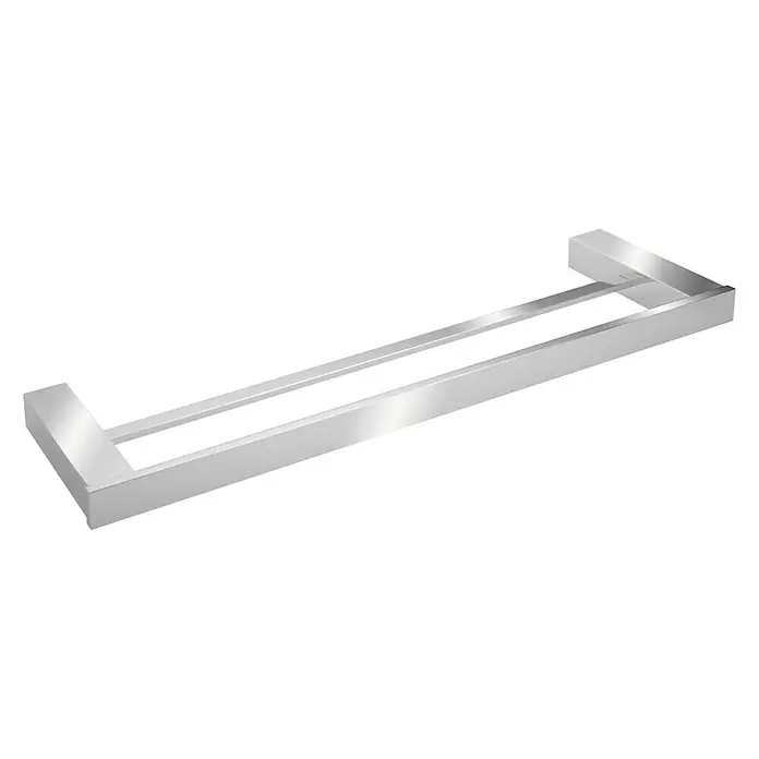 Tatay Oslo Soporte doble de toalla - Ancho: 61 cm, Cromo, Brillante