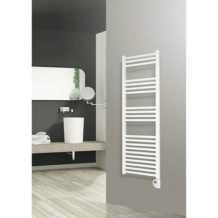 Cicsa Radiador toallero eléctrico Paris - 50 x 80 cm, 500 W, Blanco, Termostato de estancia
