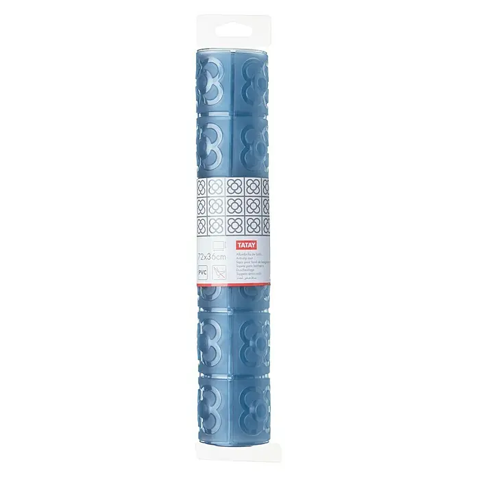 Tatay Alfombra antideslizante para bañera BCN - 36 x 72 cm, PVC, Azul