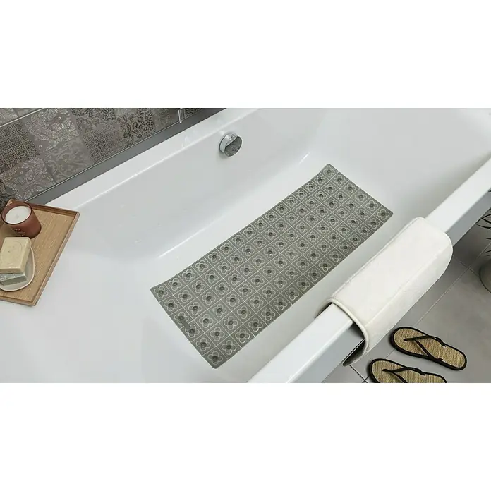 Tatay Alfombra antideslizante para bañera BCN - 36 x 96 cm, PVC, Antracita